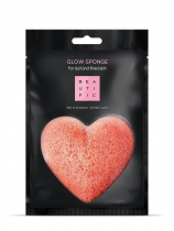 BEAUTIFIC GLOW SPONGE Спонж конняку для лица с розовой глиной для сияния кожи